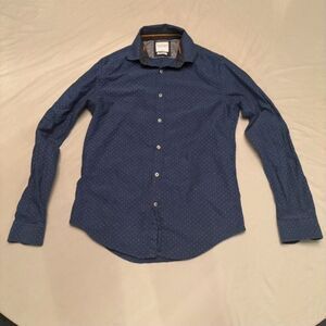 Denim & Flower Blue Button Up Long Sleeve Shirt size medium